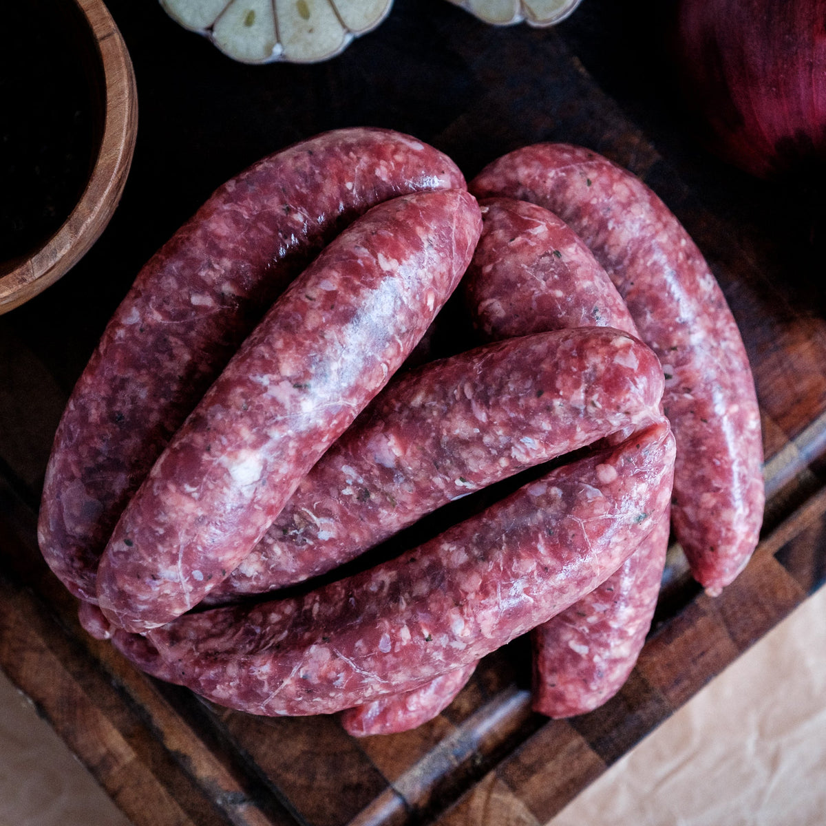 Beef &amp; Caramelised Onion Sausage