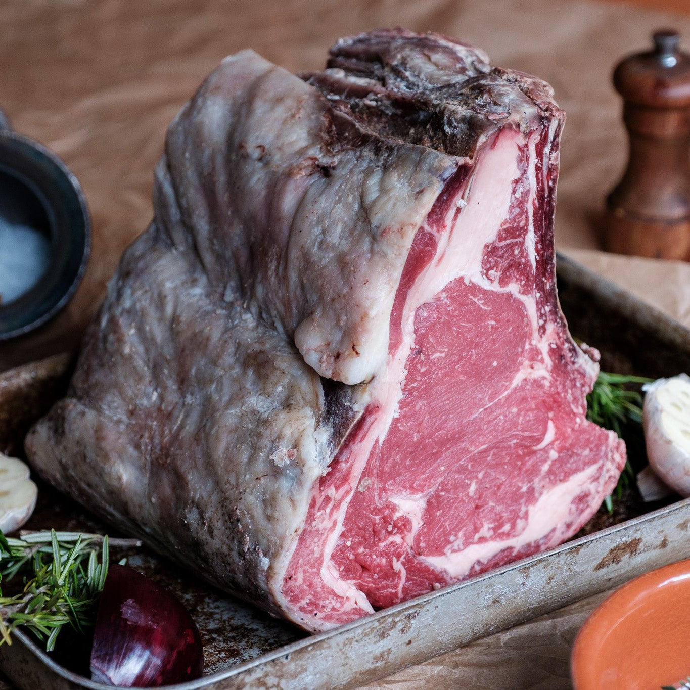50 Day Dry Aged Rib Roast on the Bone